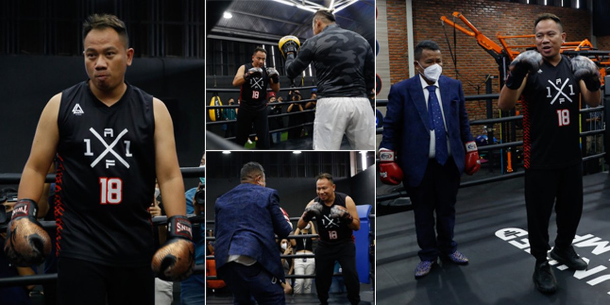 11 Photos of Vicky Prasetyo Boxing Practice with Hotman Paris, Once Challenged Deddy Corbuzier to a Boxing Match