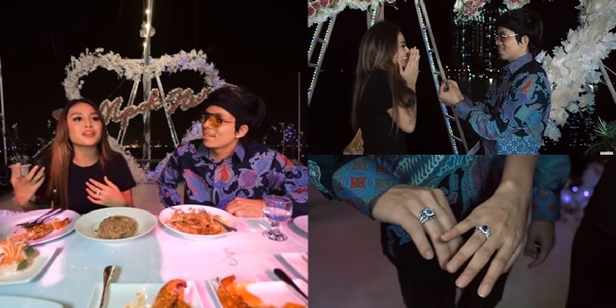 12 Moments Atta Halilintar Proposes to Aurel Hermansyah, Prepare Romantic Surprise on a Ship - Give the Dream Ring