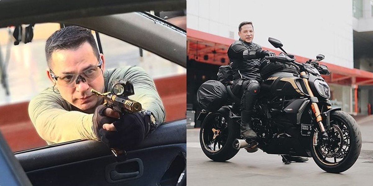 12 Pictures of Ari Wibowo who is Still So Active at the Age of 50, Shooting Practice to Riding Big Motorcycles Hobby!