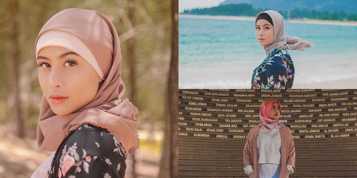 12 Pictures of Awkarin Wearing Hijab During Vacation in Aceh, Her Beautiful Charisma Makes the Heart Calm!