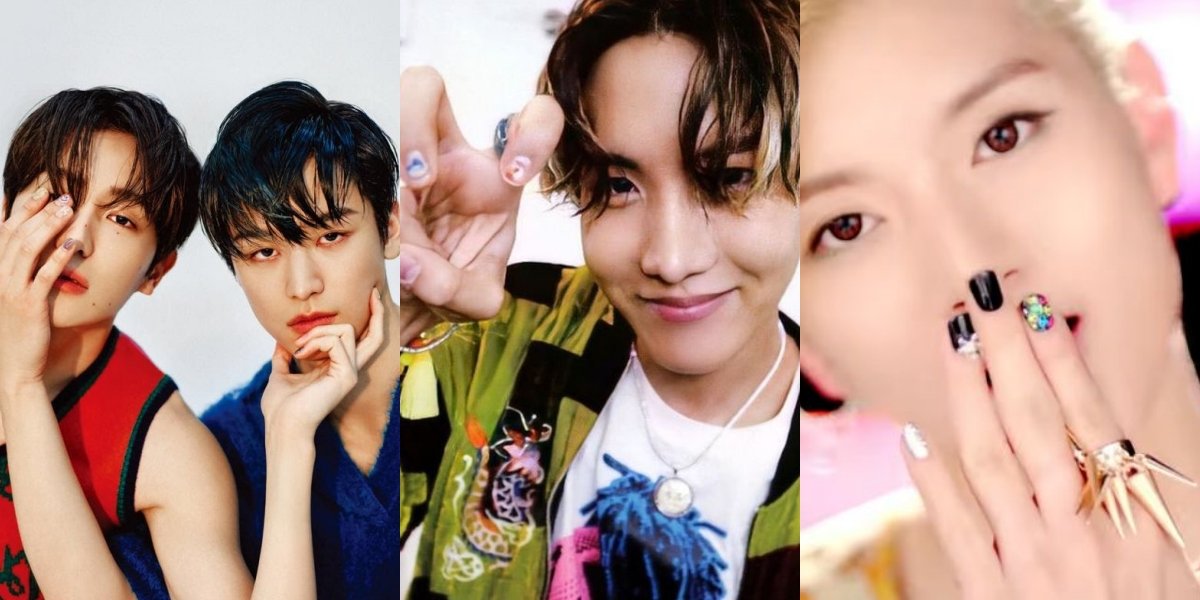 12 Photos of Male K-Pop Idols Who Caught Attention by Wearing Nail Art, Nail Polish with Beautiful Images and Colors that Inspire Many Fans