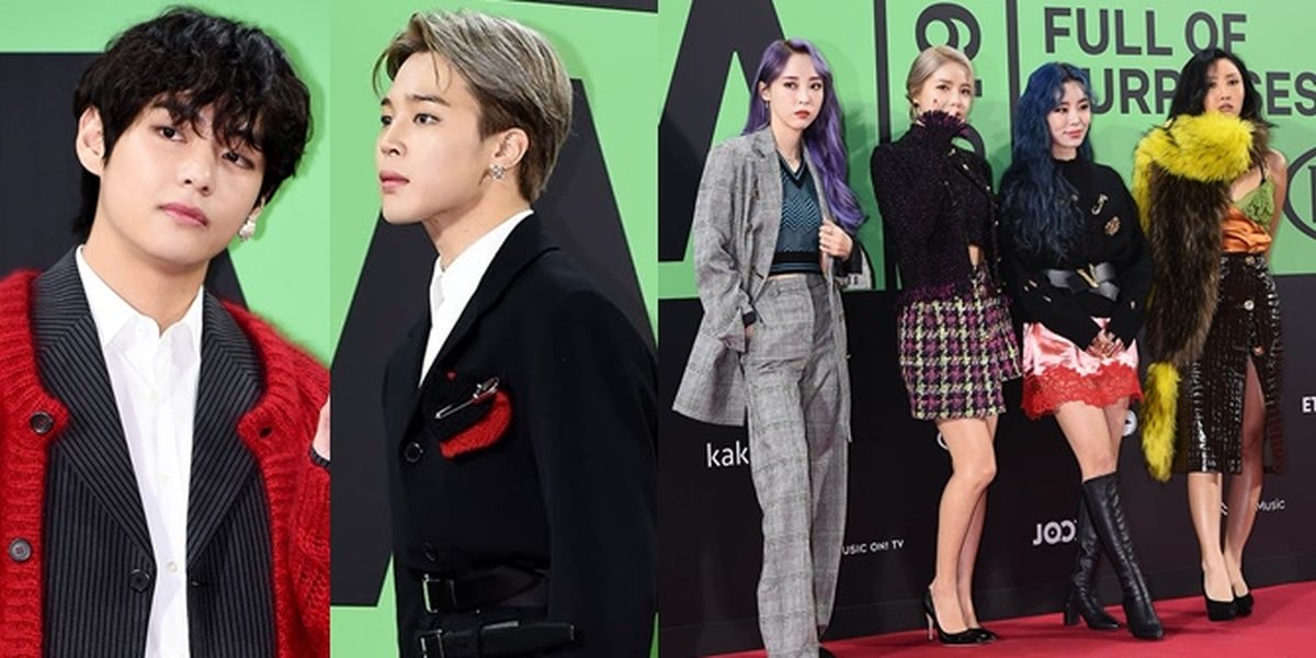 14 Photos of K-Pop Stars on the Red Carpet at MMA 2019, Including BTS - MAMAMOO!