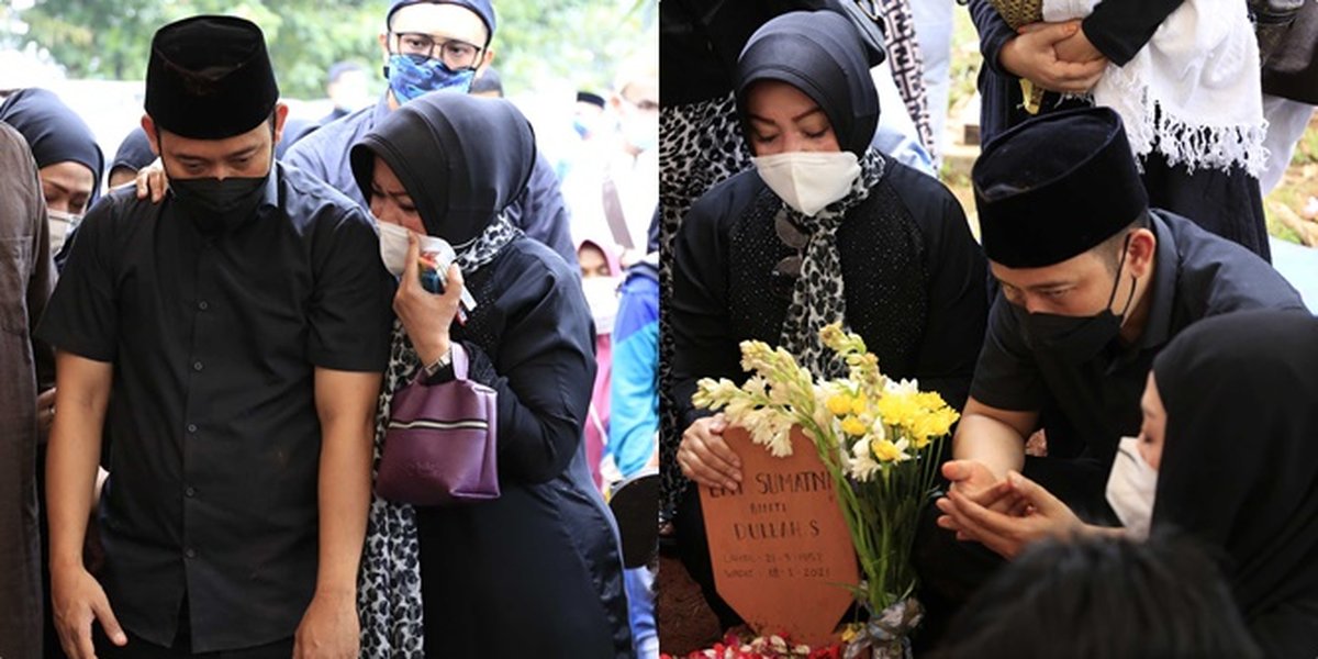 14 Portraits of Moments at Denny Cagur's Mother's Funeral, Decorated with Sadness, Grief, and Tears of the Family