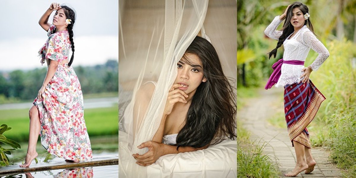 14 Portraits of Sexy Dangdut Singer Vebrie Verona on Vacation in Bali, Beautiful in Traditional Attire