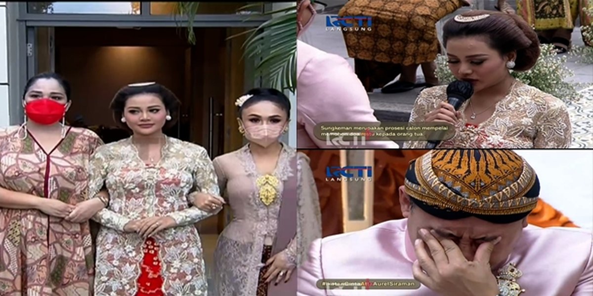 15 Emotional Moments of Sungkeman by Aurel Hermansyah, Krisdayanti Absent - Anang Hermansyah Embraces Beloved Daughter