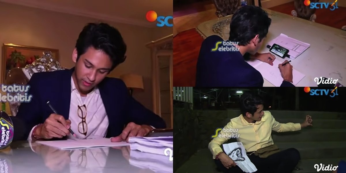 6 Photos of Antonio Blanco Jr, Star of the Soap Opera 'BUKU HARIAN SEORANG ISTRI', While Painting, Proving the Flow of Artistic Blood in His Veins