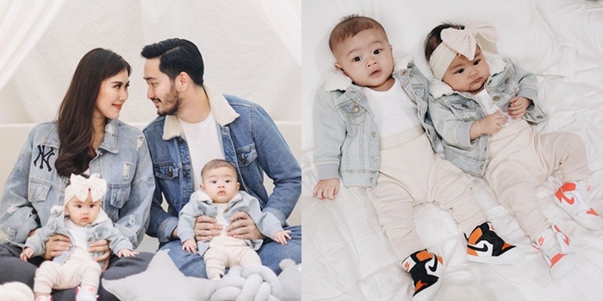 6 Family Portrait Photos of Syahnaz Sadiqah, Cool and Compact in Denim