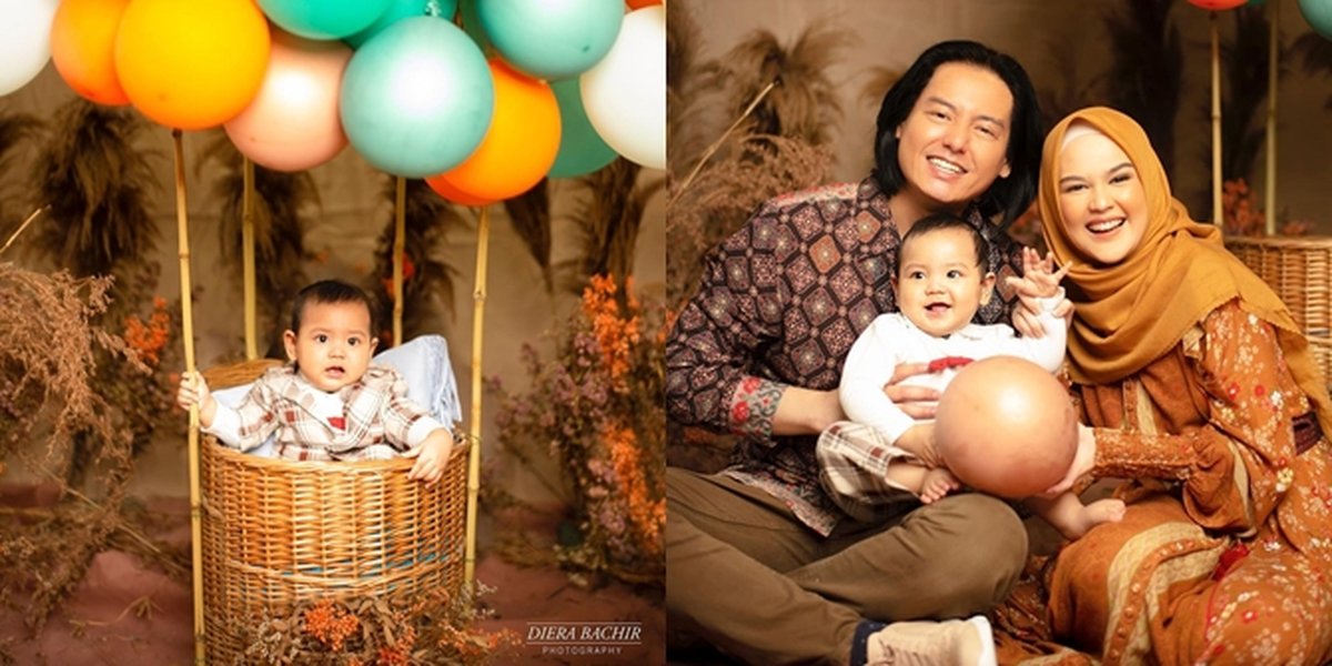 6 Latest Family Portrait Photos of Cut Meyriska and Roger Danuarta, with a Cheerful Atmosphere - Baby Shaquille Looks Cute in a Basket