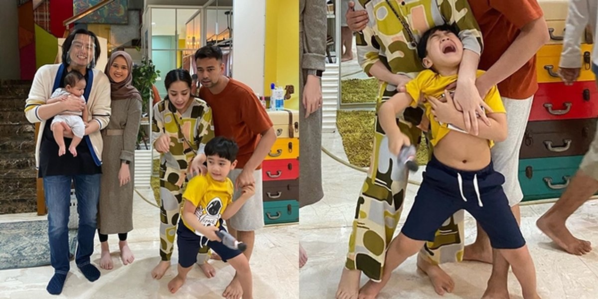 6 Moments of Rafathar Escaping When Invited to Take Photos with Cut Meyriska's Child, Hilarious - Finally Carried