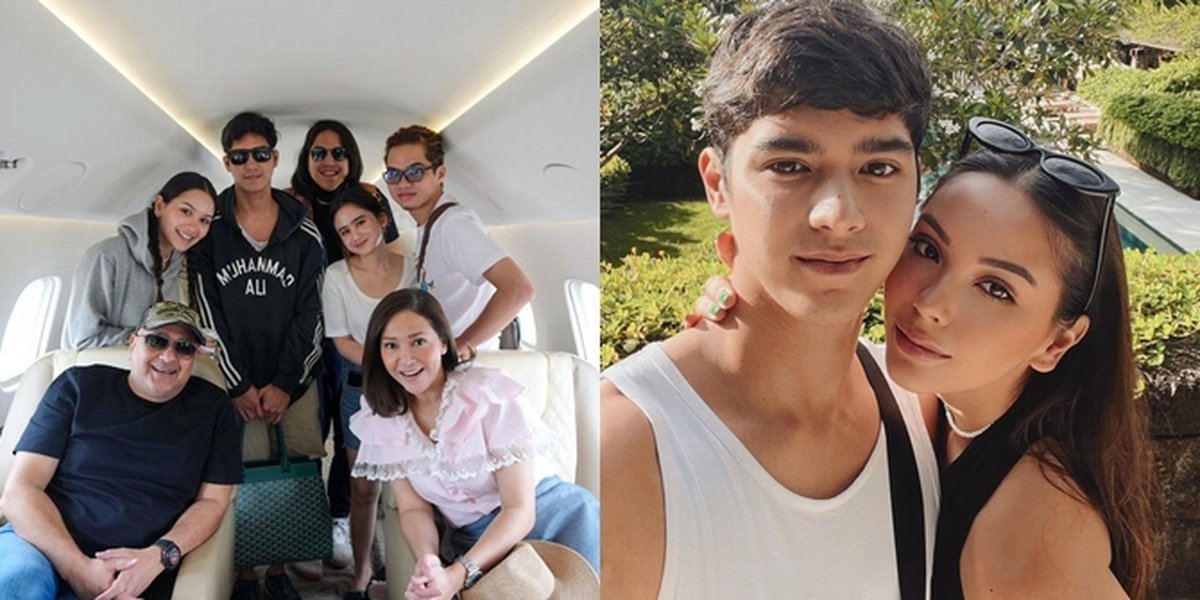 6 Potret Liburan Akhir Tahun Maia Estianty to Bali, Riding a Private Jet Together with Children and Future Son-in-Law - Enjoying the Atmosphere of the Villa