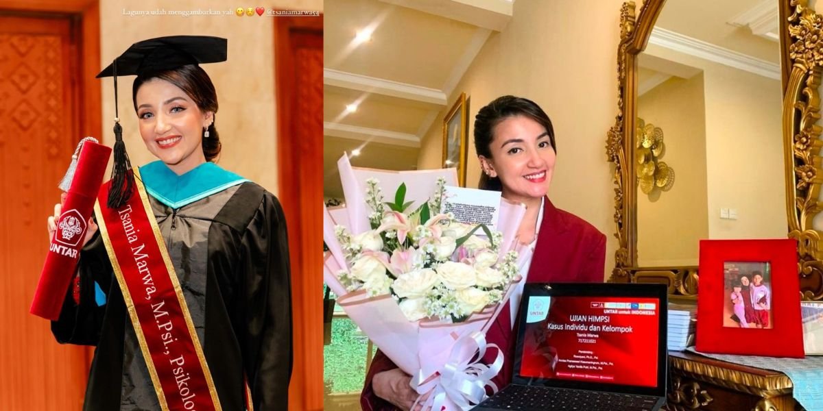 6 Charming Portraits of Tsania Marwa at Her Master's Degree Graduation in Psychology, Full of Struggles - Achieved Cum Laude