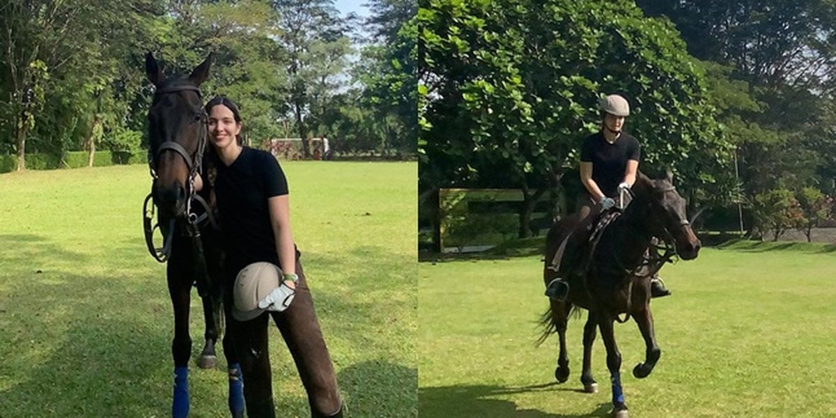 6 Potret Nia Ramadhani Learning Horse Riding, Successfully Overcoming Fear During Training