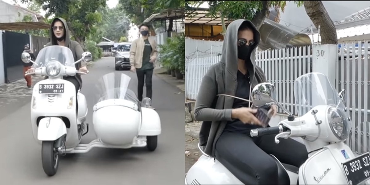 6 Potret Paula Verhoeven Buys Vespa for Baim Wong, Drives It Herself - Confused and Afraid