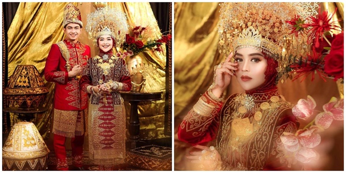 6 Latest Pre-wedding Photos of Ria Ricis, Wearing Aceh Traditional Clothing with Fiery Red Nuance