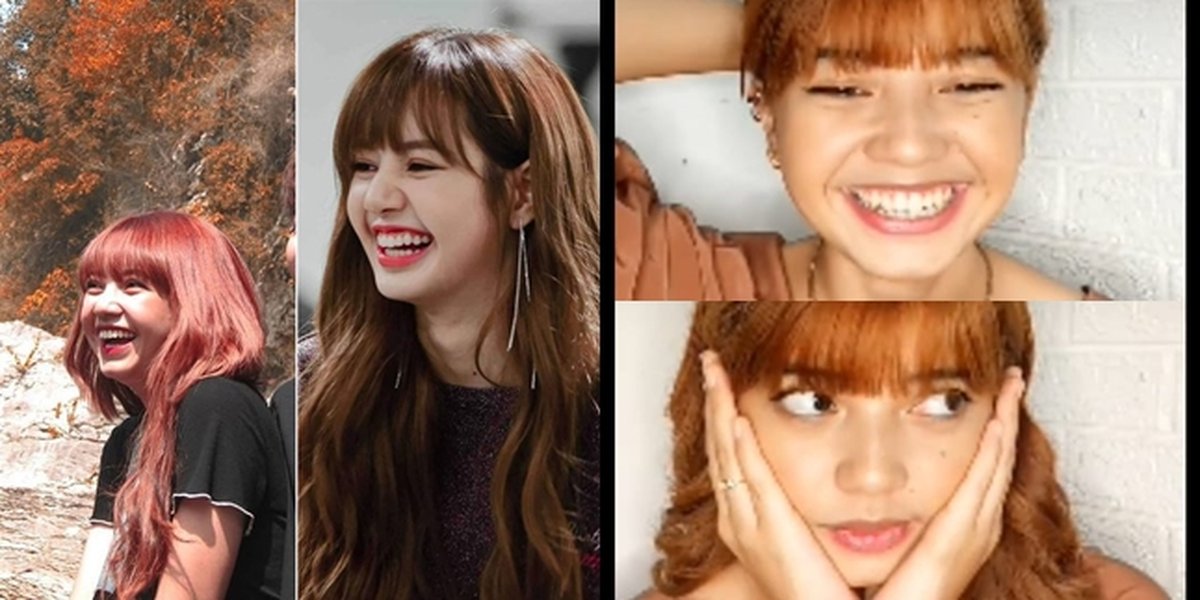 6 Portraits of Shegan, a Viral TikTok Artist, Imitating a Pose Similar to Lisa BLACKPINK's During a Live Session