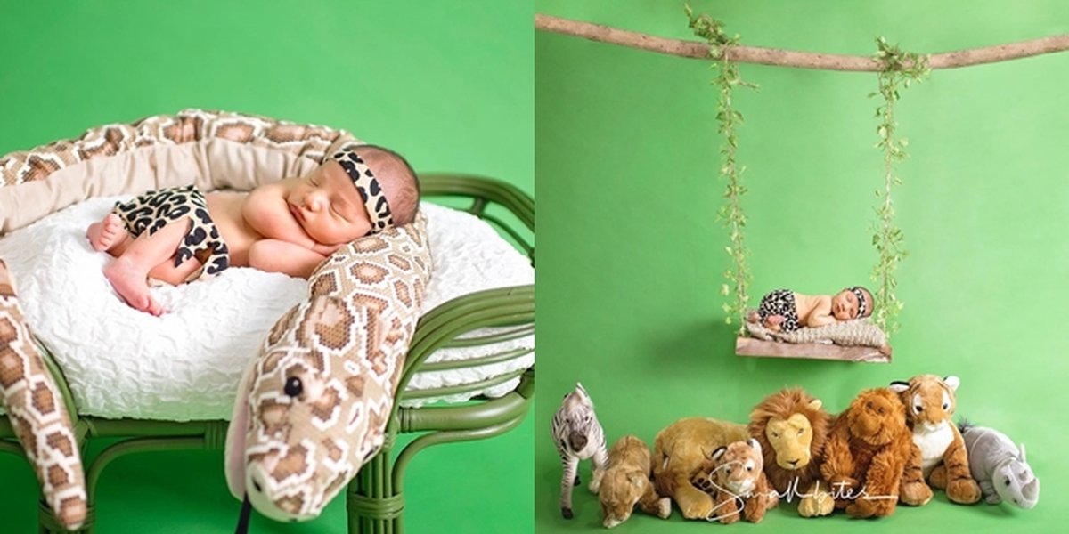 6 Latest Photos of Air Rumi, Ammar Zoni's Son, Looking Adorably Like a Little Tarzan - Sleeping with a Snake Doll