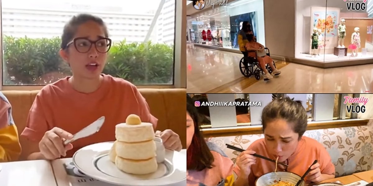 6 Potraits of Ussy Sulistiawaty Touring the Mall, Willing to Use a Wheelchair to Find Chicken Noodles