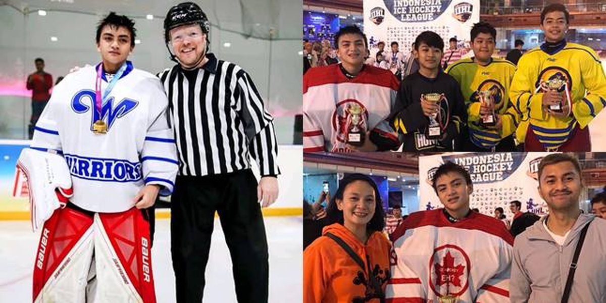 7 Actions of Arka, Anjasmara's Son, as an Ice Hockey Athlete, Achievements & Making the Family Proud