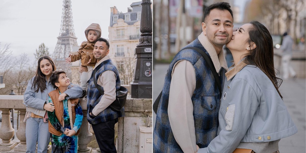 7 Latest Family Portrait Photos of Raffi Ahmad & Nagita Slavina on Vacation in Paris