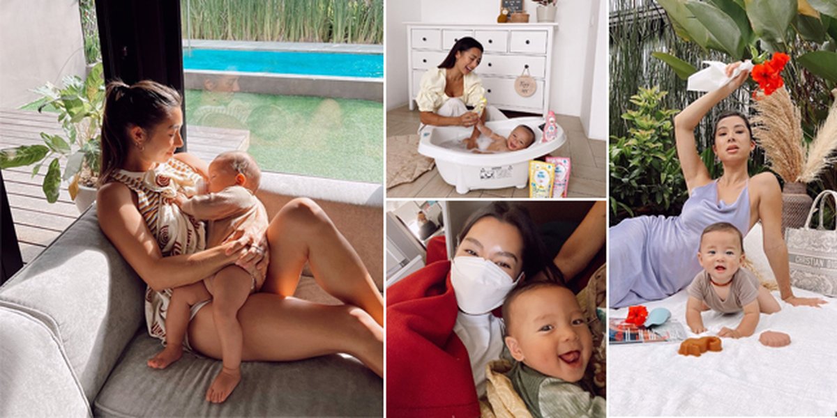 7 Photos of Jennifer Bachdim When Taking Care of Baby Kiyoji, Sharing Moments of Bathing to Breastfeeding