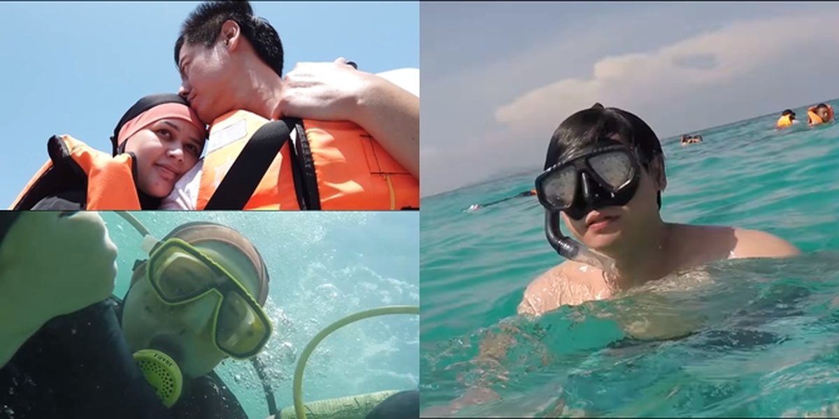 7 Photos of Roger Danuarta and Cut Meyriska Diving Together, Feeling Nervous and Nauseous