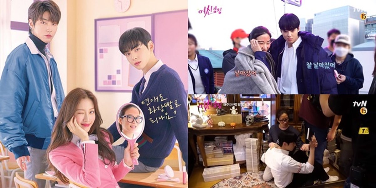7 Sweet Interactions Between Moon Ga Young and Cha Eun Woo Behind the Scenes of the Drama 'TRUE BEAUTY', Playfully Teasing Each Other
