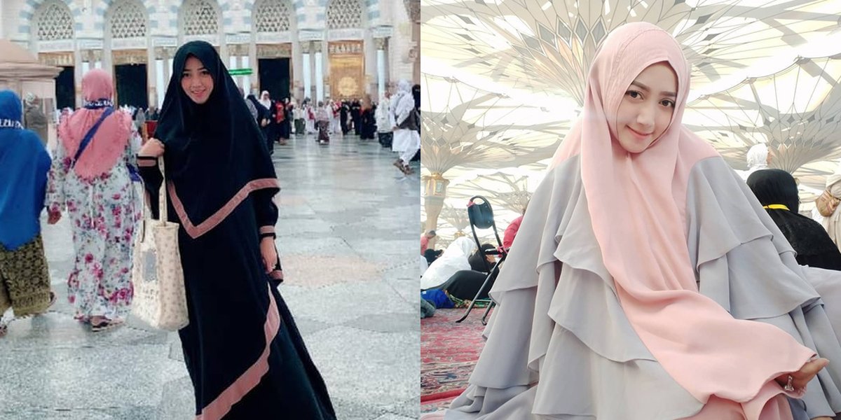 7 Beautiful Moments of Village Head Angel Emitasari Performing Umrah in the Holy Land