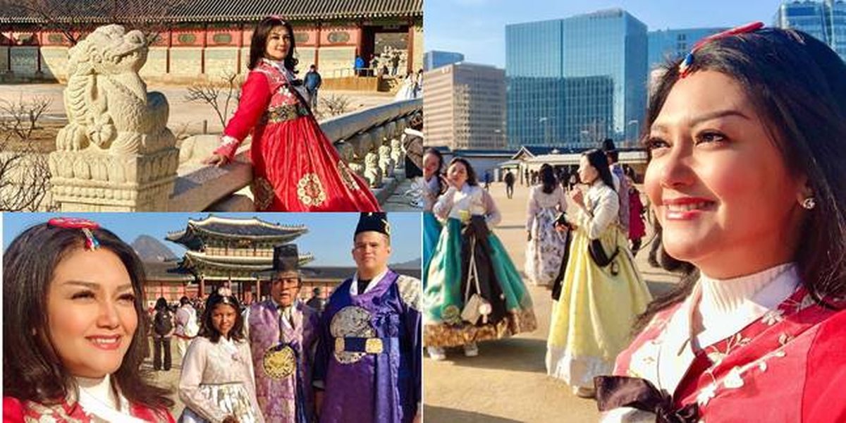 7 Pesona Bella Saphira in Korea, Her Smile is Sweet & More Beautiful Wearing Hanbok