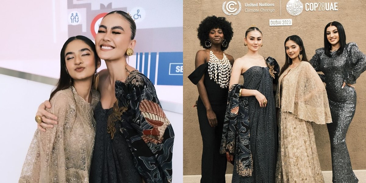 7 Portraits of Agnez Mo as Indonesia's Representative in the Climate Change Conference in Dubai, Anggun Wearing Batik