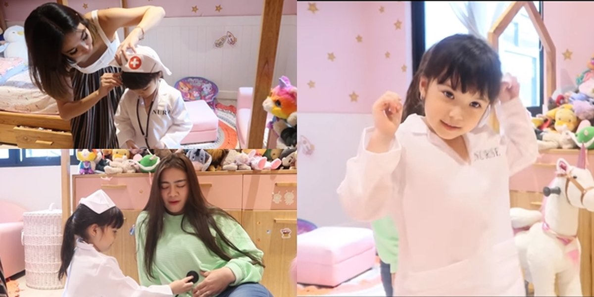 7 Photos of Gempi Acting as a Little Nurse, Making Gisella Anastasia Pretend to Be a Cat