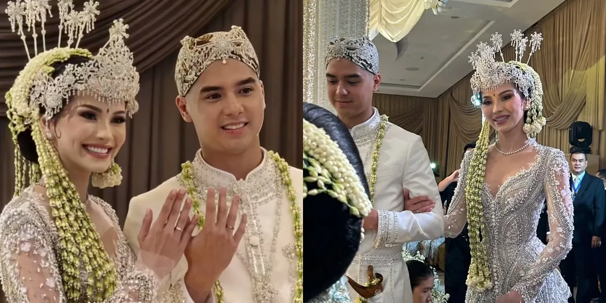 7 Portraits of Alyssa Daguise Wearing a White Kebaya and Sundanese Siger at the Wedding Ceremony, So Elegant - Stunningly Beautiful