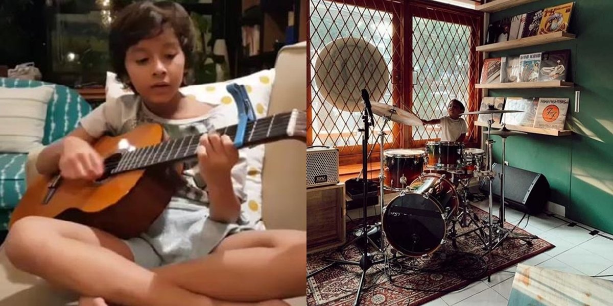7 Portraits of Celebrity Children who are Already Skilled in Playing Musical Instruments Since Childhood, Some Inherited Talent from Their Father - Really Cool When Playing Drums
