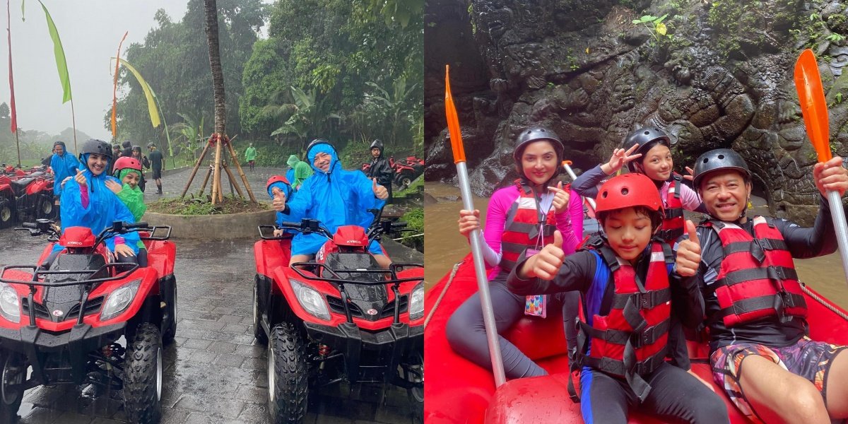 7 Photos of Anang & Ashanty Vacationing in Bali, Riding ATVs to Rafting - Still Fun Despite the Rain