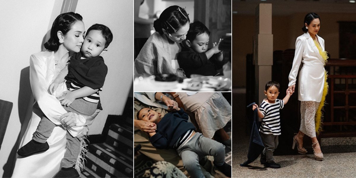 7 Portraits of Andien Working Accompanied by Her Child, Calls Tabi as Little Bodyguard