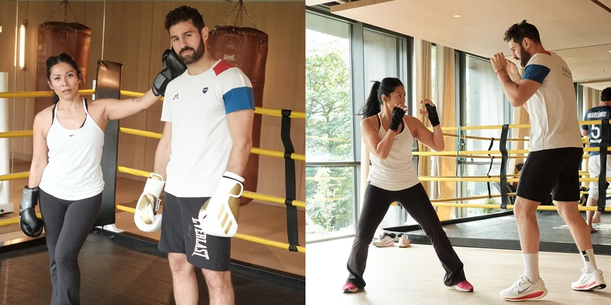 7 Photos of Anggun Training Kick Boxing to Appear Tough in Reacher Season 4, Her Coach is Not Playing Around