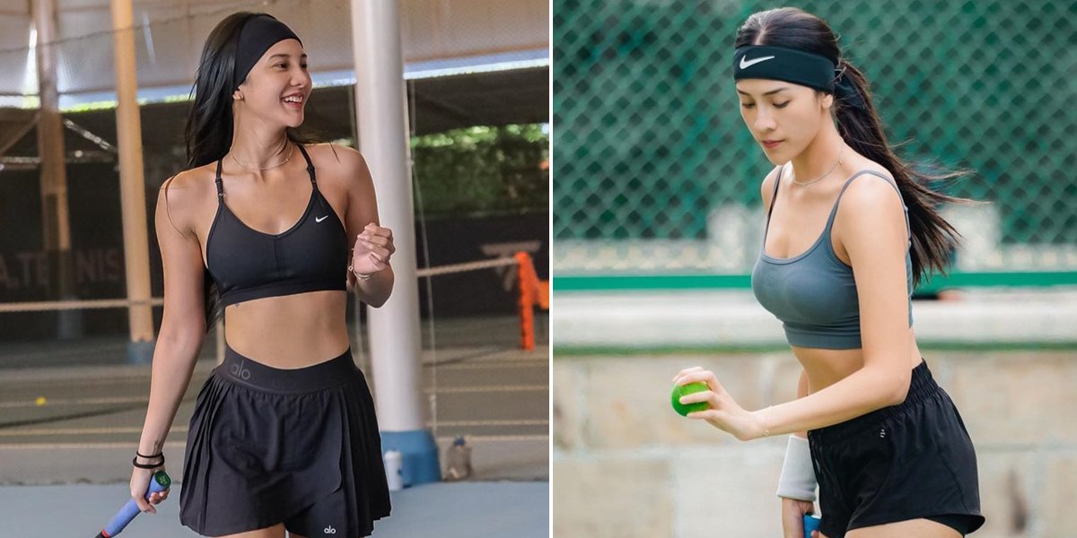 7 Portraits of Anya Geraldine Showing Body Goals While Playing Tennis, Beautiful & Sporty!