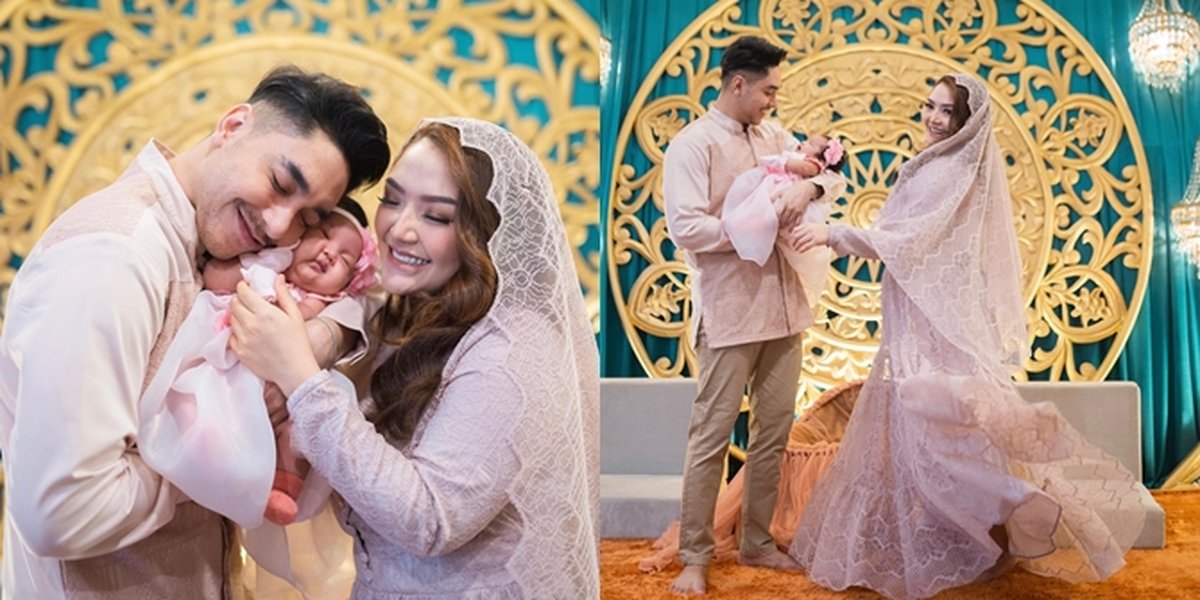 7 Portraits of Siti Badriah's Luxurious Aqiqah for Baby Xarena with a Middle Eastern Touch, Looking Adorably Cute in Pink Outfit