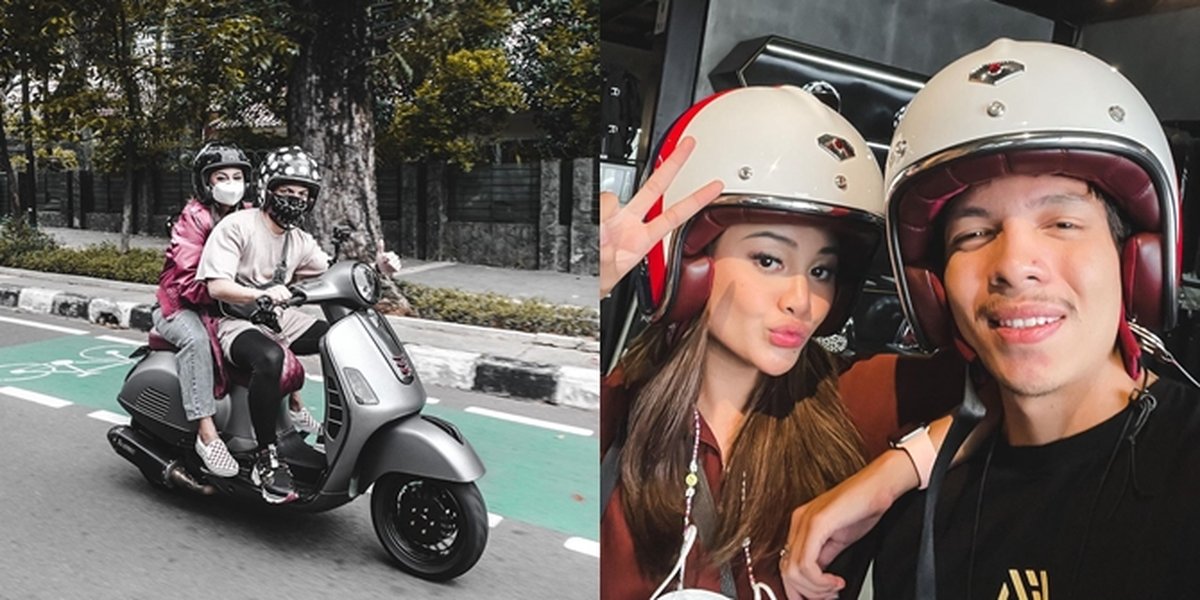 7 Portraits of Atta Halilintar and Aurel Hermansyah Riding a Motorcycle Together, Intimate Hug - Immediately Buy Couple Helmets