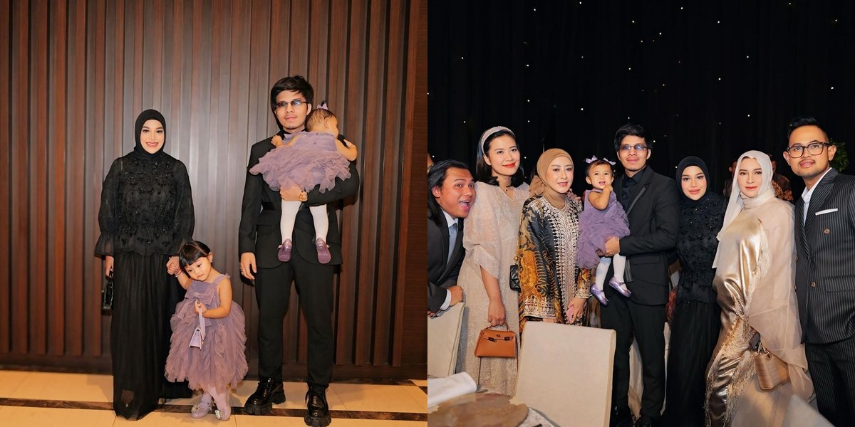 7 Portraits of Aurel Hermansyah Attending the Wedding Reception of Yislam, Fadil Jaidi's Brother, Wearing a Black Dress Again - Ameena Becomes the Center of Attention 