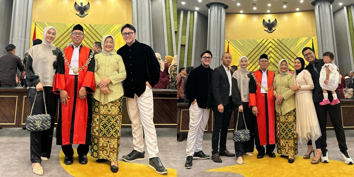 7 Portraits of Danang Pradana's Father-in-Law, Suharjono, Inaugurated as the Chief Justice of the Banten High Court, The Extended Family Attends the Oath of Office Moment