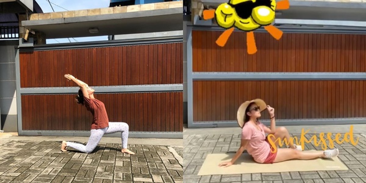 7 Portraits of Ayu Ting Ting Sunbathing at Home, Still Stylish and Cool - Some Even While Swimming
