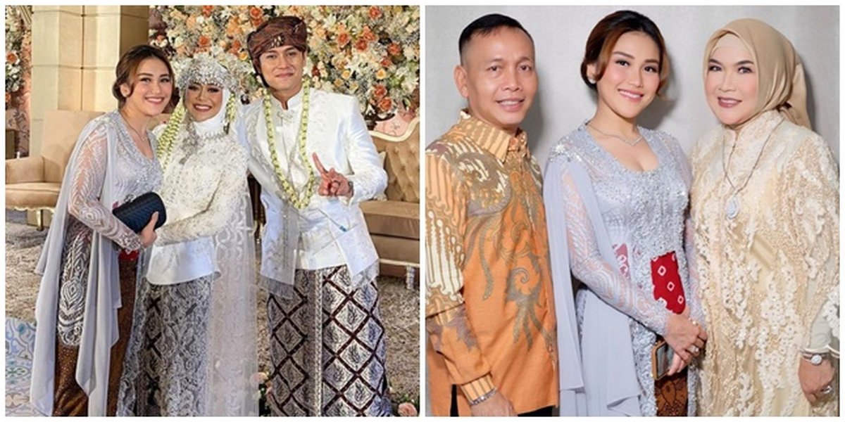 7 Portraits of Ayu Ting Ting When Attending Lesti & Rizky Billar's Wedding, Looking Elegant in Silver Kebaya