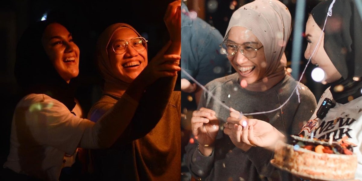 7 Happy Portraits of Irish Bella's Mother on Her Birthday, Simple Celebration at Night with Lanterns