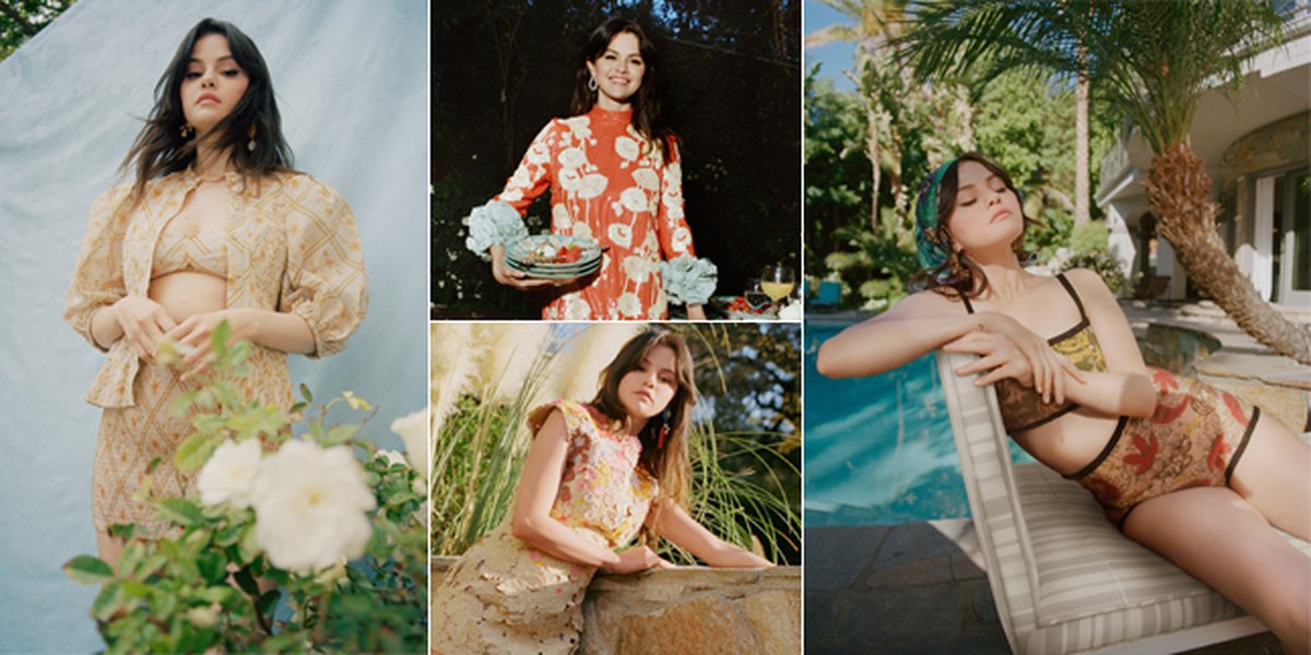7 Beautiful Portraits of Selena Gomez in the Latest Vogue, Showing off the Backyard of Her Luxury Home