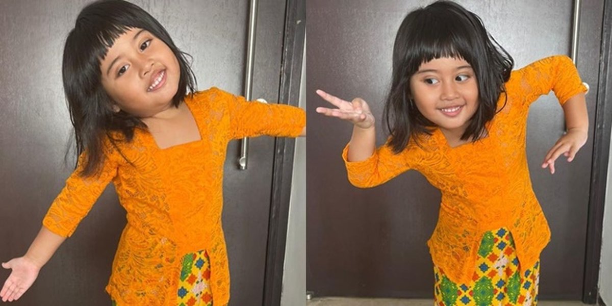 7 Beautiful Portraits of Vania, Venna Melinda's Adopted Daughter, Wearing Kebaya, Called Little Kartini