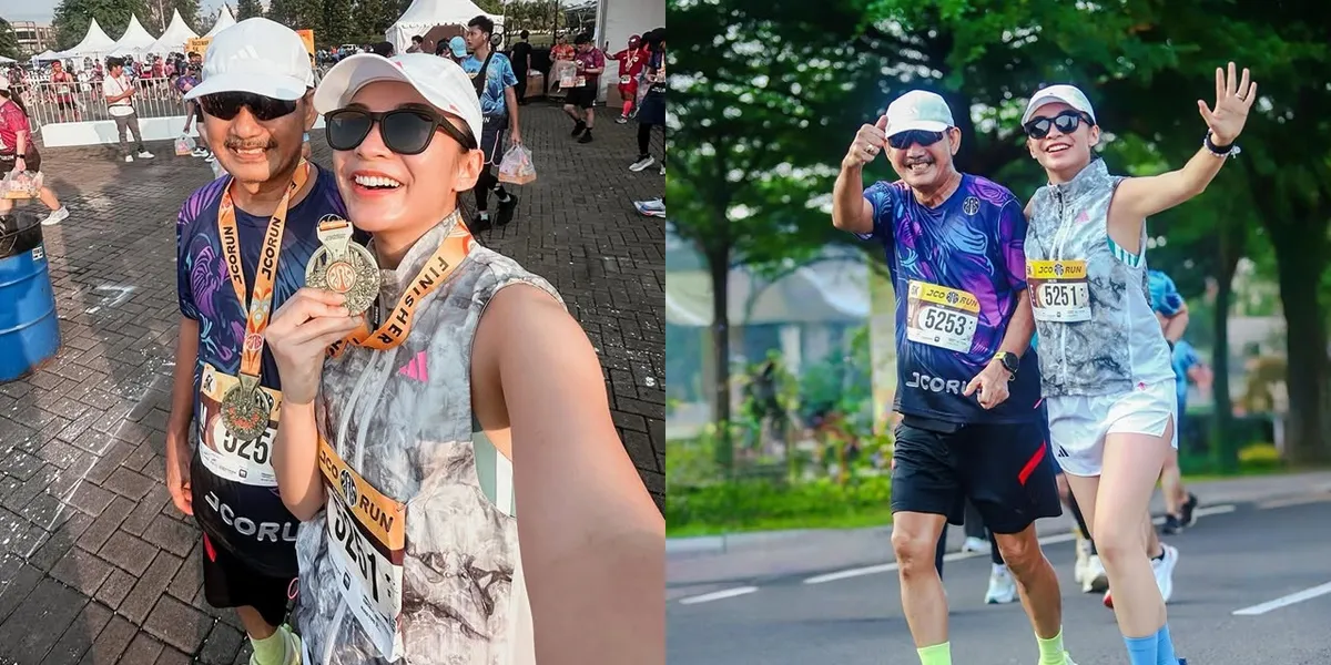 7 Photos of Chelsea Olivia's First Time Participating in a 5K Run with Her Father, Creating Beautiful Memories