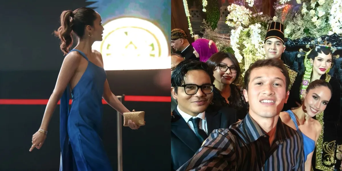 7 Photos of Cinta Laura Admitting to a Costume Mistake While Attending the Ngunduh Mantu of Al Ghazali and Alyssa Daguise 