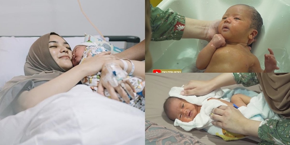 7 Portraits of Citra Kirana Bathing Athar for the First Time at the Age of 5 Days, Rezky Aditya Scolded