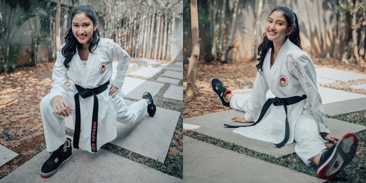 7 Portraits of Claresta Taufan, Star of the Soap Opera 'BUKU HARIAN SEORANG ISTRI' during Karate Training, Strong Woman but Still Beautiful to the Maximum