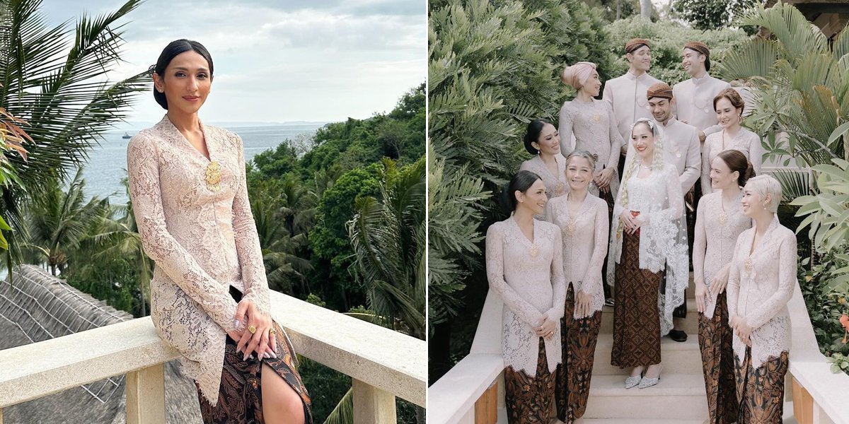 7 Photos of Dena Rachman as BCL's Bridesmaid, Looking Beautiful & Elegant in Kebaya